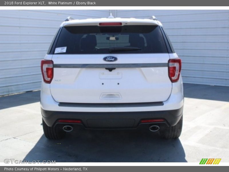 White Platinum / Ebony Black 2018 Ford Explorer XLT