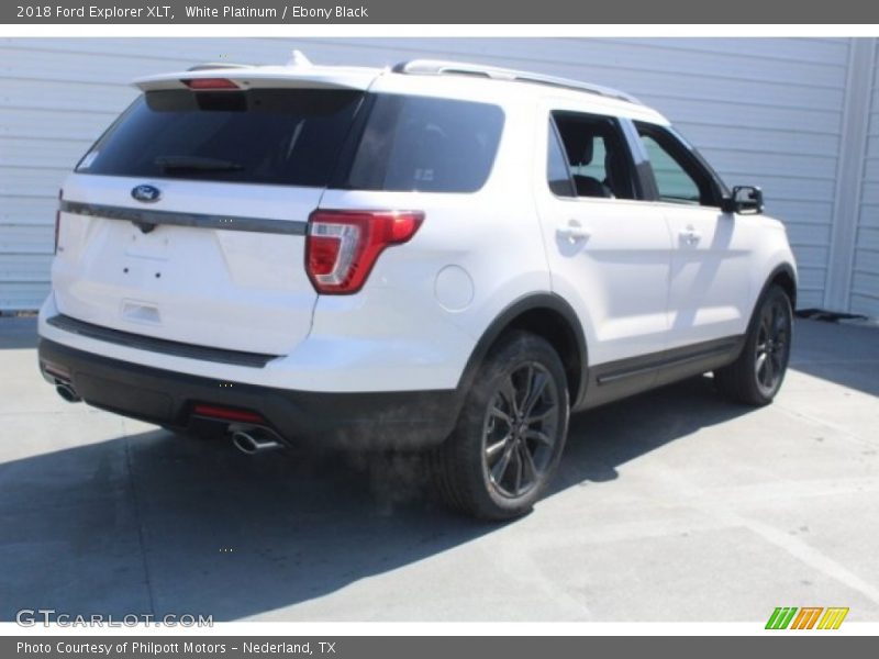 White Platinum / Ebony Black 2018 Ford Explorer XLT