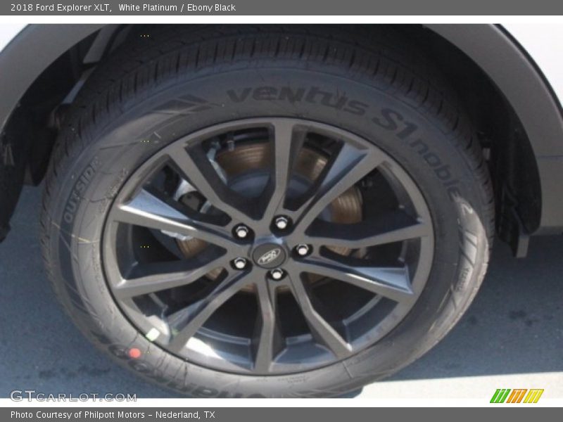 White Platinum / Ebony Black 2018 Ford Explorer XLT