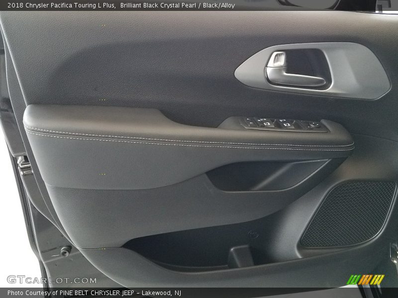 Brilliant Black Crystal Pearl / Black/Alloy 2018 Chrysler Pacifica Touring L Plus