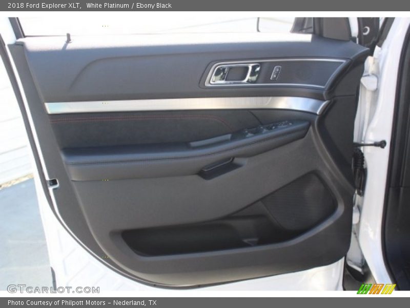 White Platinum / Ebony Black 2018 Ford Explorer XLT