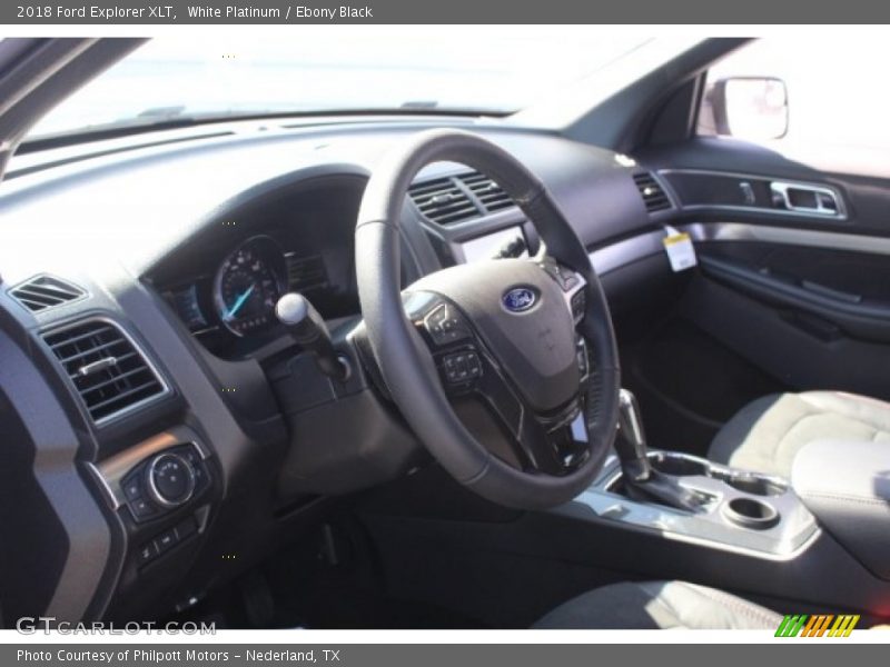 White Platinum / Ebony Black 2018 Ford Explorer XLT