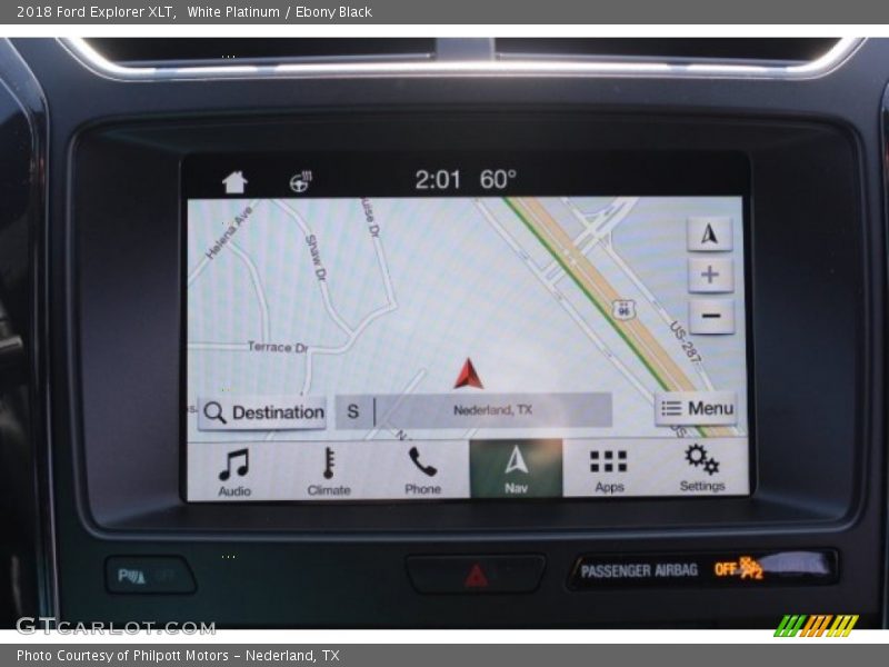White Platinum / Ebony Black 2018 Ford Explorer XLT