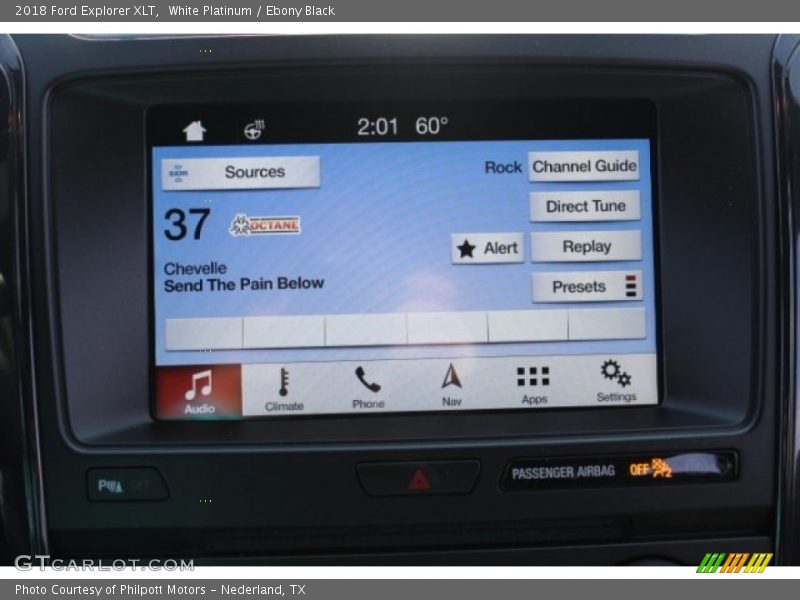 White Platinum / Ebony Black 2018 Ford Explorer XLT