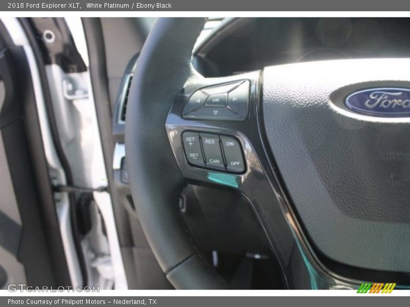 White Platinum / Ebony Black 2018 Ford Explorer XLT