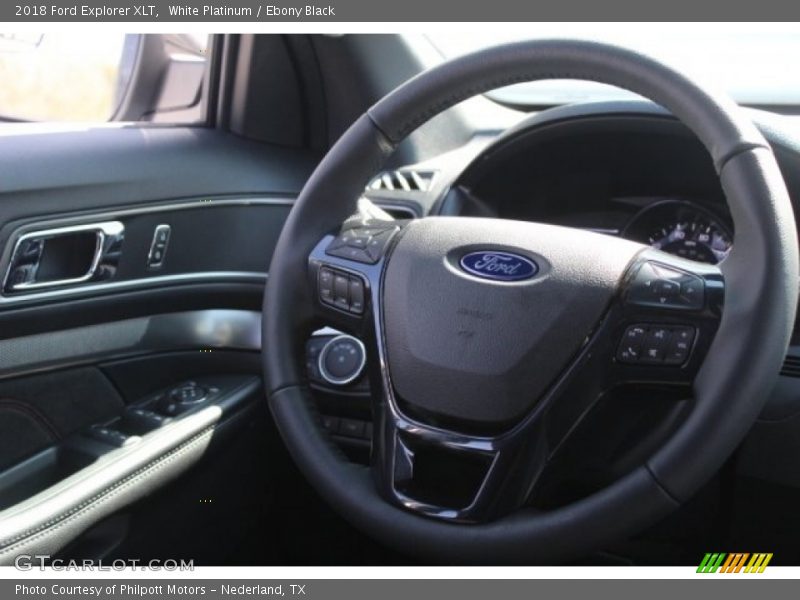 White Platinum / Ebony Black 2018 Ford Explorer XLT