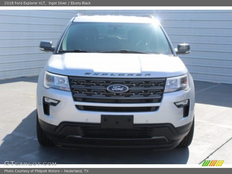Ingot Silver / Ebony Black 2018 Ford Explorer XLT