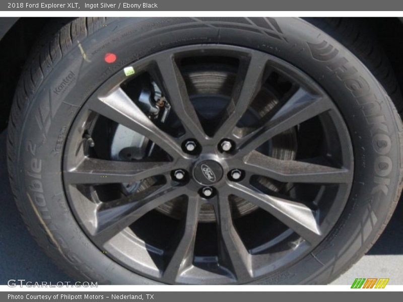 Ingot Silver / Ebony Black 2018 Ford Explorer XLT
