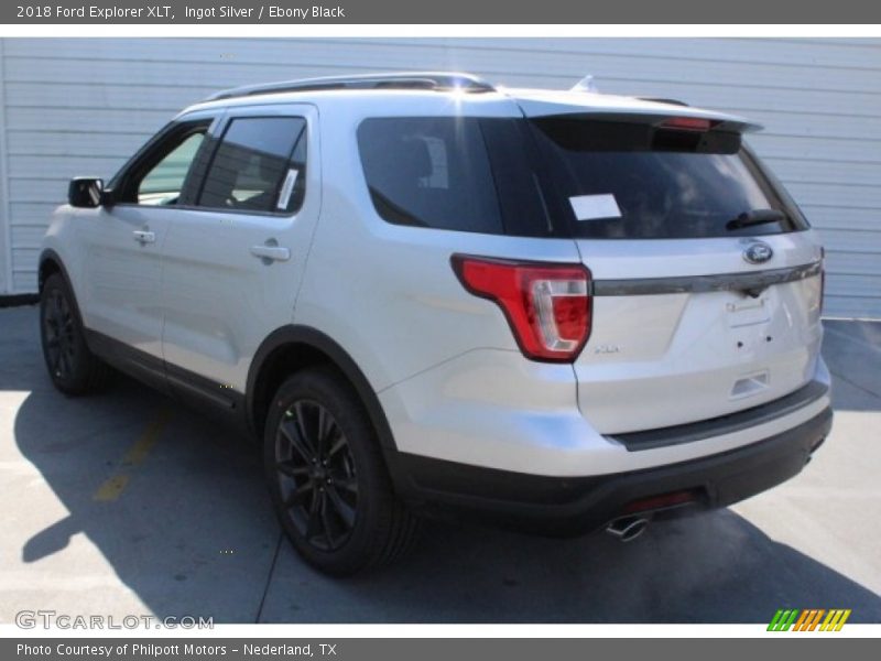 Ingot Silver / Ebony Black 2018 Ford Explorer XLT