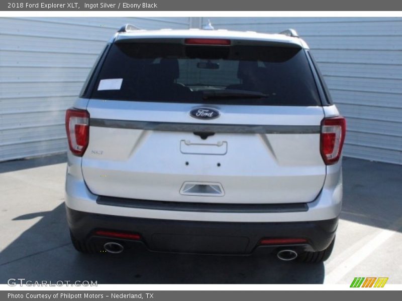 Ingot Silver / Ebony Black 2018 Ford Explorer XLT