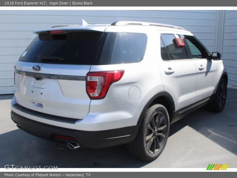 Ingot Silver / Ebony Black 2018 Ford Explorer XLT