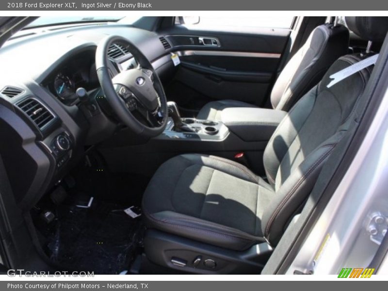 Ingot Silver / Ebony Black 2018 Ford Explorer XLT
