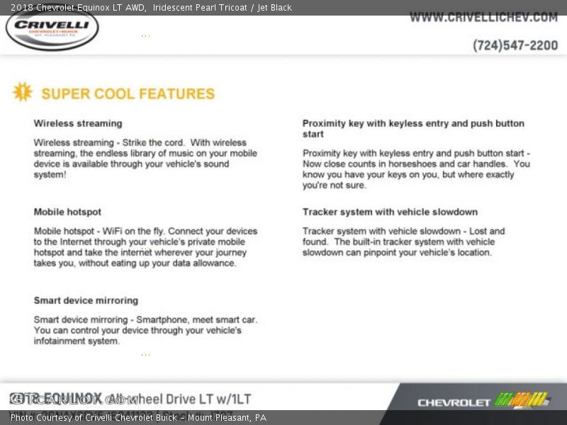 Iridescent Pearl Tricoat / Jet Black 2018 Chevrolet Equinox LT AWD