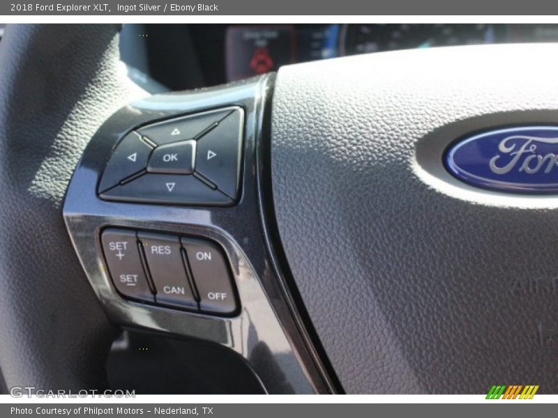 Ingot Silver / Ebony Black 2018 Ford Explorer XLT