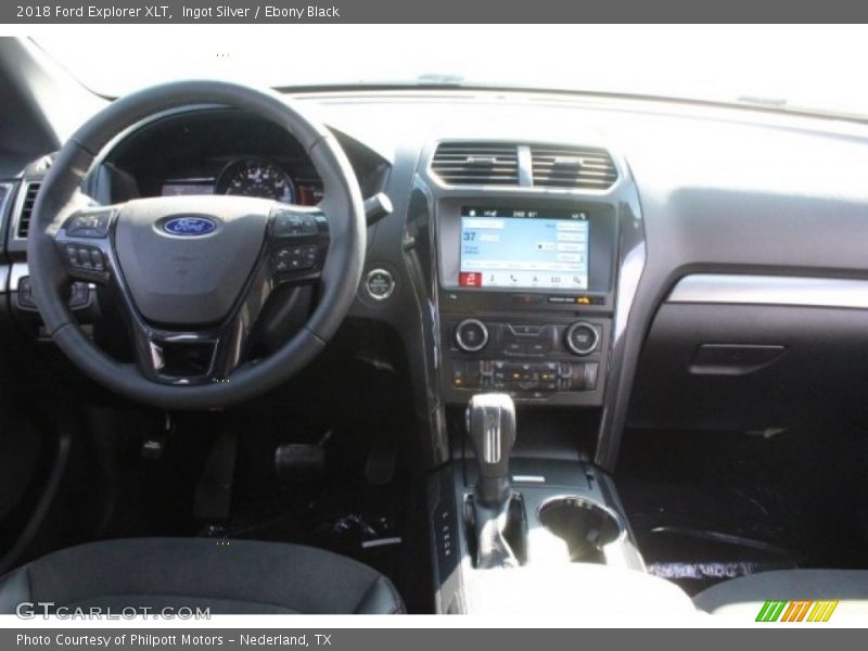 Ingot Silver / Ebony Black 2018 Ford Explorer XLT