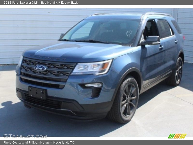 Blue Metallic / Ebony Black 2018 Ford Explorer XLT