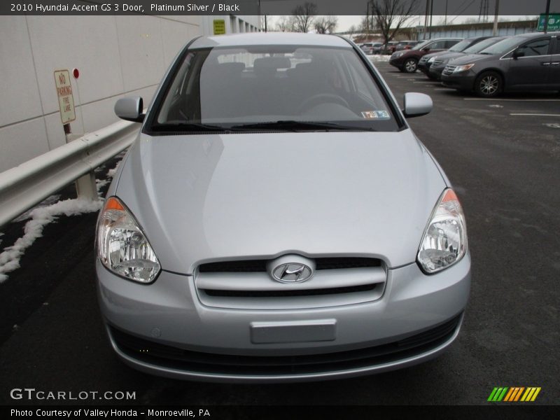 Platinum Silver / Black 2010 Hyundai Accent GS 3 Door