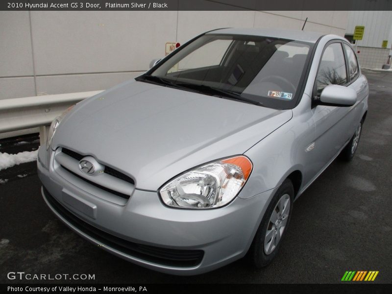 Platinum Silver / Black 2010 Hyundai Accent GS 3 Door