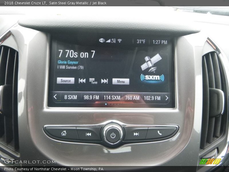 Satin Steel Gray Metallic / Jet Black 2018 Chevrolet Cruze LT