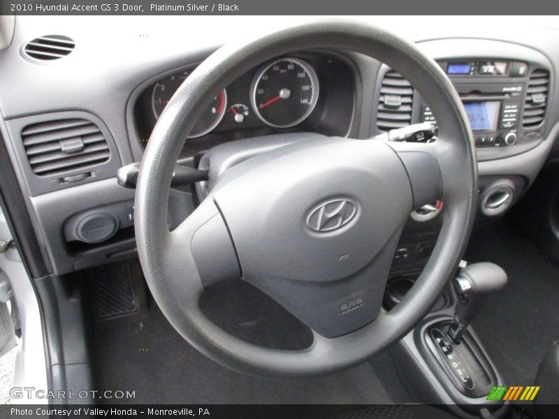 Platinum Silver / Black 2010 Hyundai Accent GS 3 Door