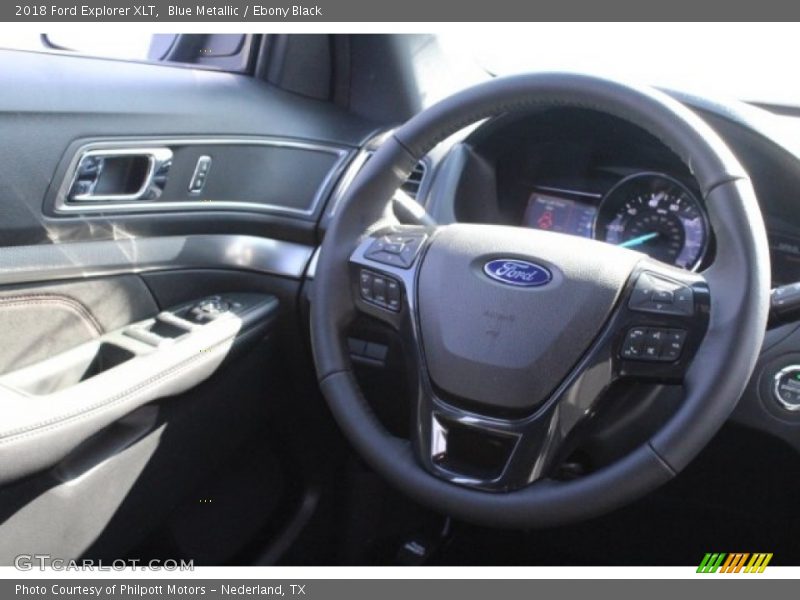 Blue Metallic / Ebony Black 2018 Ford Explorer XLT