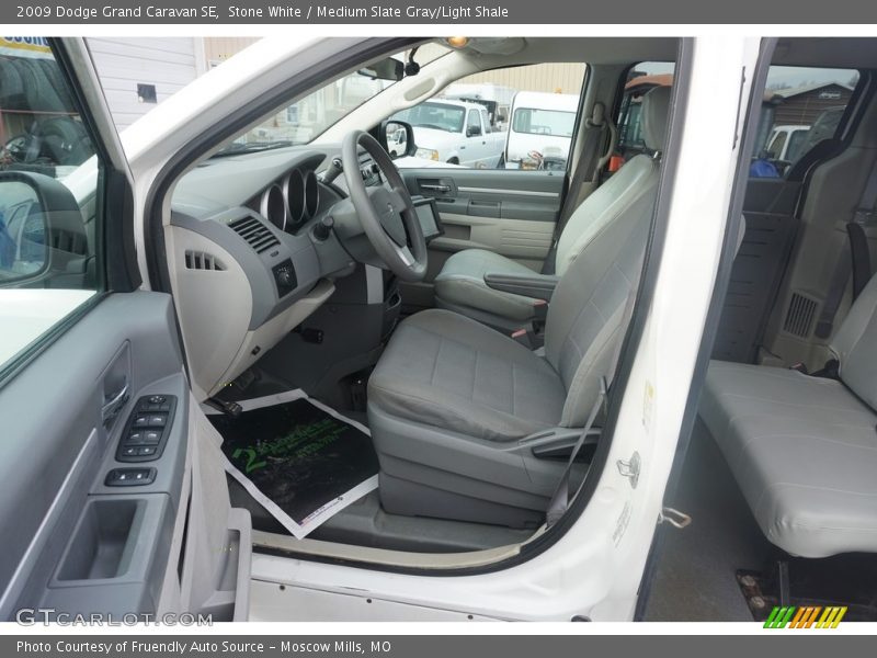 Stone White / Medium Slate Gray/Light Shale 2009 Dodge Grand Caravan SE