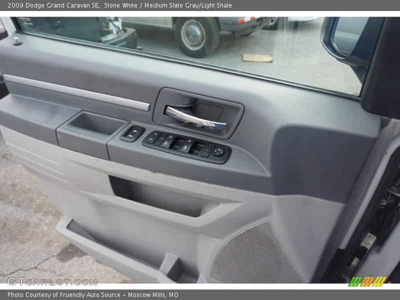 Stone White / Medium Slate Gray/Light Shale 2009 Dodge Grand Caravan SE