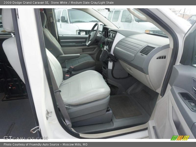 Stone White / Medium Slate Gray/Light Shale 2009 Dodge Grand Caravan SE