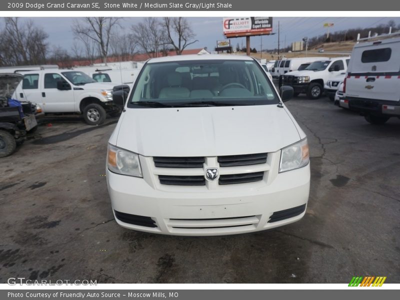 Stone White / Medium Slate Gray/Light Shale 2009 Dodge Grand Caravan SE