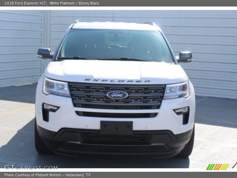 White Platinum / Ebony Black 2018 Ford Explorer XLT