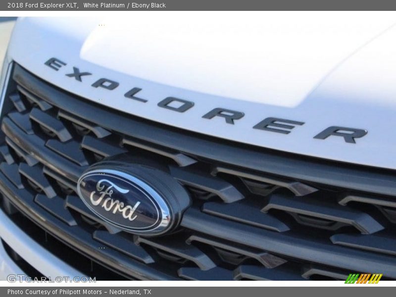 White Platinum / Ebony Black 2018 Ford Explorer XLT