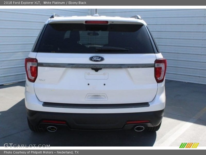 White Platinum / Ebony Black 2018 Ford Explorer XLT