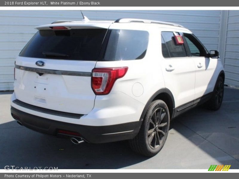 White Platinum / Ebony Black 2018 Ford Explorer XLT
