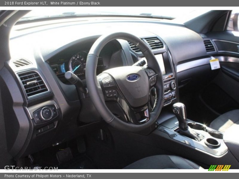 White Platinum / Ebony Black 2018 Ford Explorer XLT