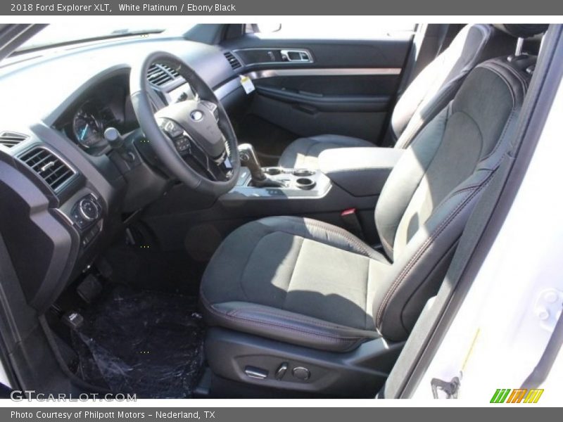 White Platinum / Ebony Black 2018 Ford Explorer XLT
