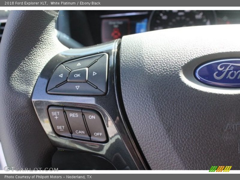 White Platinum / Ebony Black 2018 Ford Explorer XLT