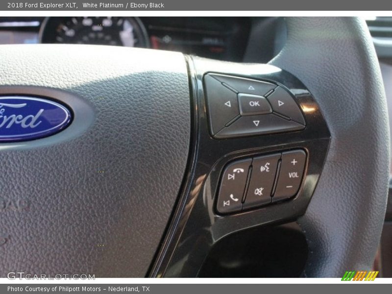 White Platinum / Ebony Black 2018 Ford Explorer XLT