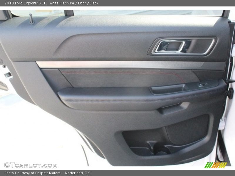 White Platinum / Ebony Black 2018 Ford Explorer XLT