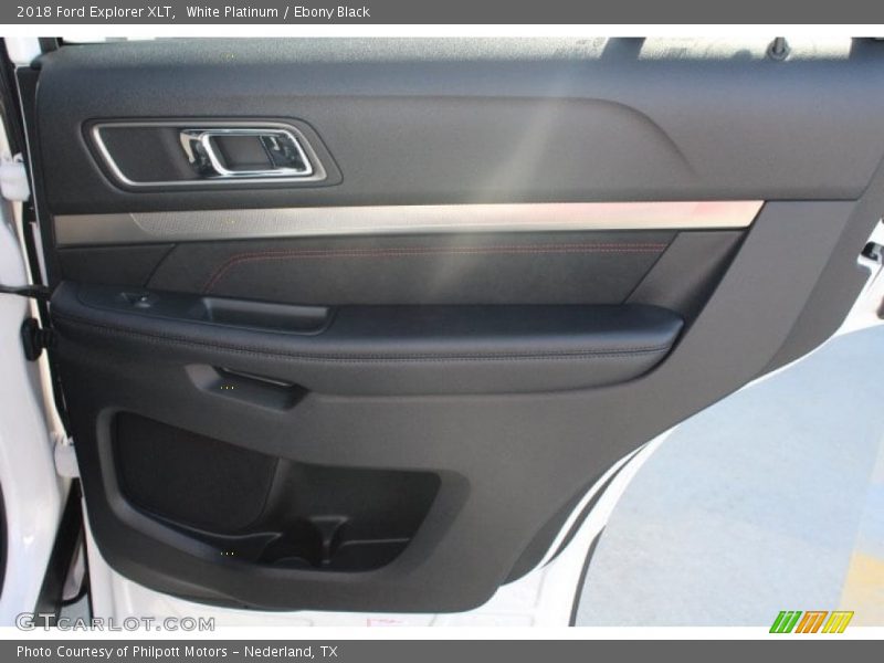 White Platinum / Ebony Black 2018 Ford Explorer XLT
