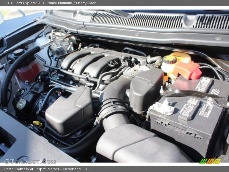 White Platinum / Ebony Black 2018 Ford Explorer XLT