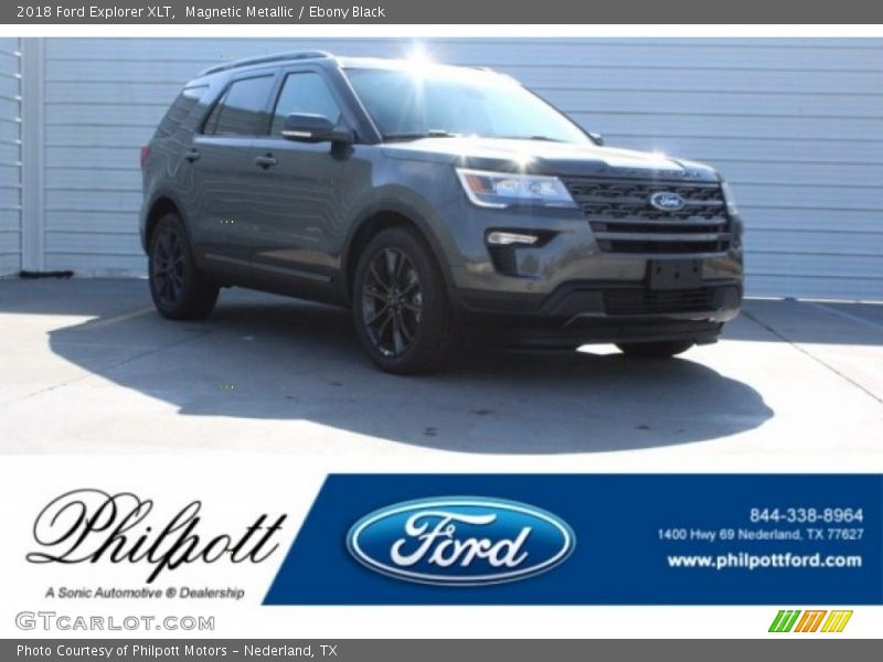 Magnetic Metallic / Ebony Black 2018 Ford Explorer XLT
