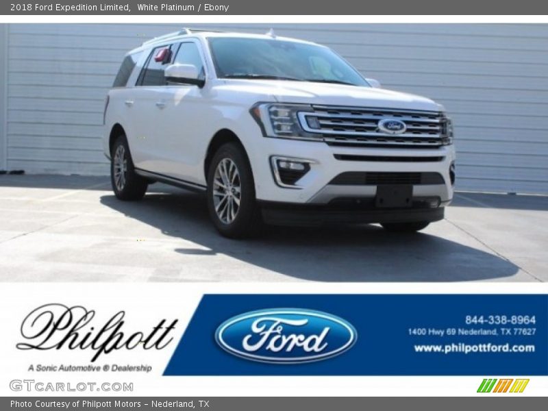 White Platinum / Ebony 2018 Ford Expedition Limited