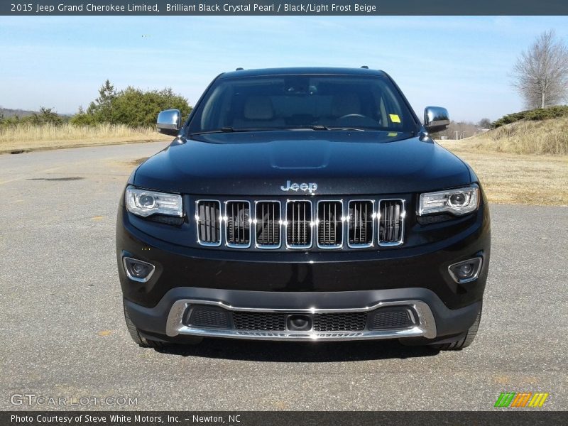 Brilliant Black Crystal Pearl / Black/Light Frost Beige 2015 Jeep Grand Cherokee Limited
