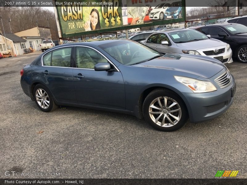 Blue Slate Metallic / Wheat Beige 2007 Infiniti G 35 x Sedan