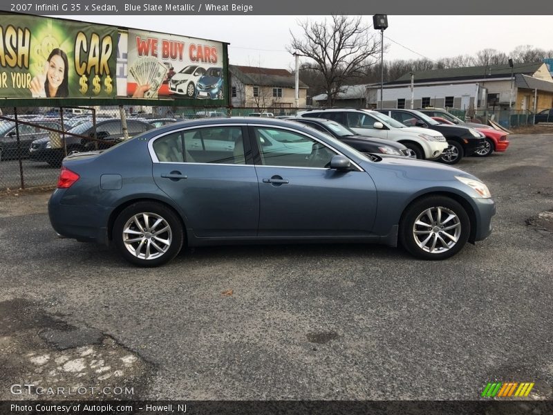 Blue Slate Metallic / Wheat Beige 2007 Infiniti G 35 x Sedan