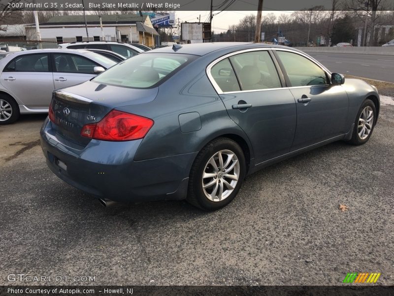 Blue Slate Metallic / Wheat Beige 2007 Infiniti G 35 x Sedan