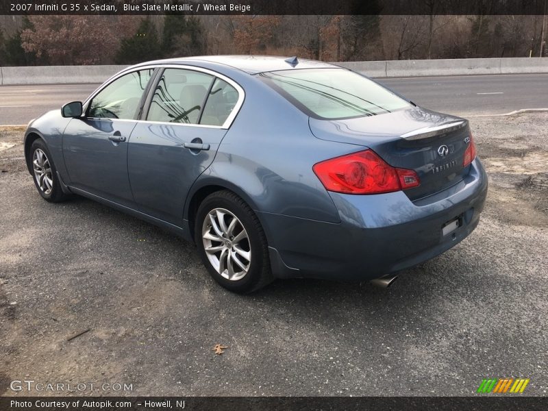 Blue Slate Metallic / Wheat Beige 2007 Infiniti G 35 x Sedan