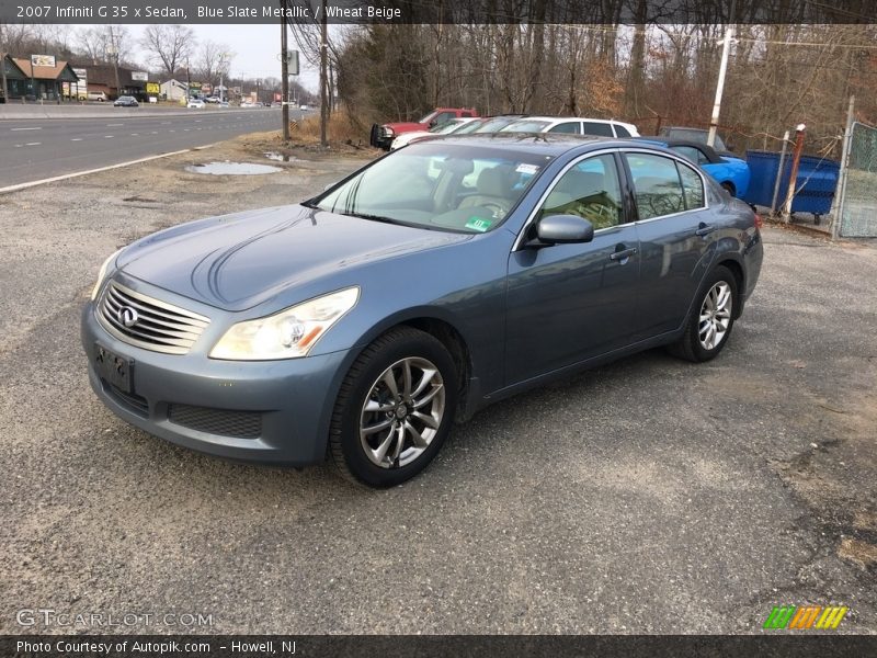 Blue Slate Metallic / Wheat Beige 2007 Infiniti G 35 x Sedan