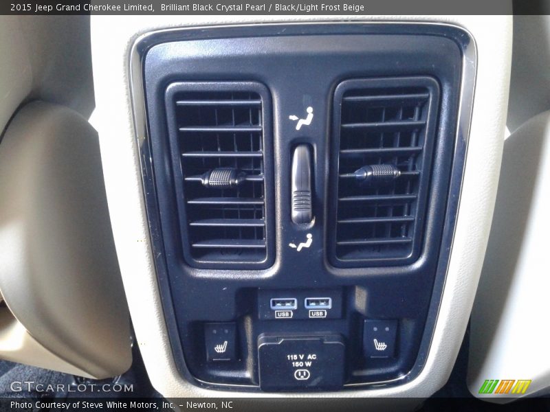 Brilliant Black Crystal Pearl / Black/Light Frost Beige 2015 Jeep Grand Cherokee Limited