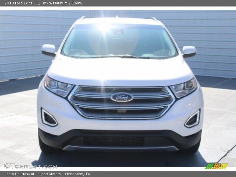 White Platinum / Ebony 2018 Ford Edge SEL